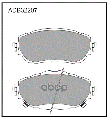 Колодки тормозные передние Toyota Corolla 06-14  Corolla 13-18  Auris 12-18 ALLIED NIPPON арт. adb32207