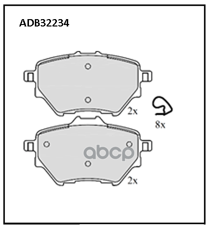 Колодки тормозные задние Citroen C4 13-> / Geely GS 16-20 / Haval H2 14-> / Peugeot 3008 II 16->  30 ALLIED NIPPON арт. adb32234