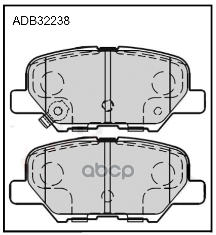 Колодки тормозные задние Peugeot 4008 12-> / Mitsubishi ASX  Outlander 10-12  Outlander III 12-> / M ALLIED NIPPON арт. adb32238