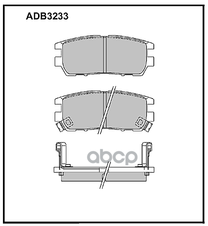 Колодки тормозные задние Mitsubishi L400 95-05  Pajero 90-00 ALLIED NIPPON арт. adb3233
