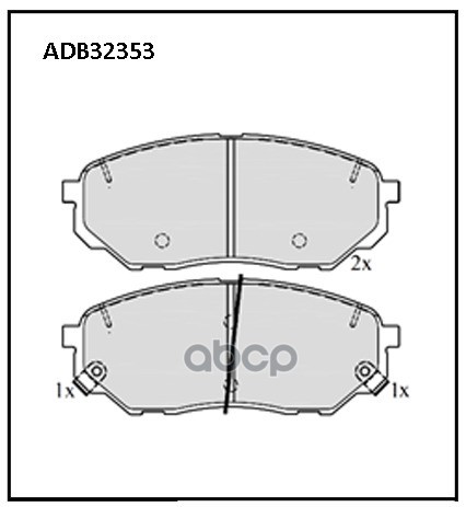 Колодки торм. передние HYUNDAI Santa Fe IV (TM) 2018 - 2020  KIA Sorento III (UM) 2014 - ALLIED NIPPON арт. adb32353