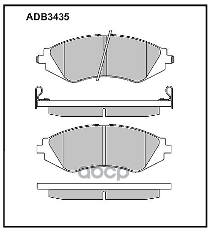 Колодки тормозные передние Daewoo Leganza 97-04  Nubira 99-02 / Chevrolet Epica 05-11 ALLIED NIPPON арт. adb3435