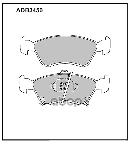 Колодки Тормозные Дисковые | Перед | ALLIED NIPPON арт. ADB3450