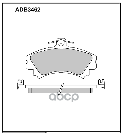 Колодки тормозные передние Volvo S40 I 95-03  V40 95-04 / Mitsubishi Carisma 95-06 ALLIED NIPPON арт. adb3462
