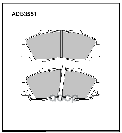 Колодки тормозные передние Honda Accord IV  V  VI  VII  CR-V I  HR-V 99-03 / Isuzu Aska III 95-01 ALLIED NIPPON арт. adb3551