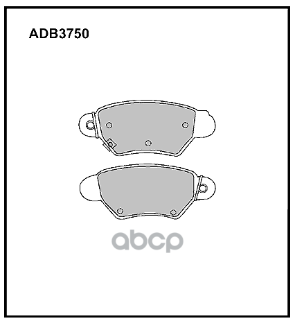Колодки тормозные задние Opel Astra G 98->  Zafira 99-> / Chevrolet Viva 03-08 ALLIED NIPPON арт. adb3750