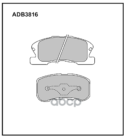 Колодки тормозные дисковые перед ALLIED NIPPON ADB3816 ALLIED NIPPON арт. ADB3816