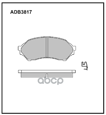 Колодки Тормозные Дисковые | Перед | ALLIED NIPPON арт. ADB3817
