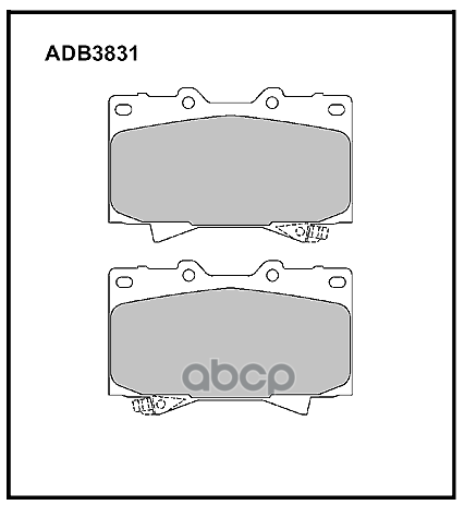 Колодки тормозные передние Toyota Land Cruiser (J7) 84-01  100 (J1) 98-07  80 (J8) 90-98  Tundra 99- ALLIED NIPPON арт. adb3831