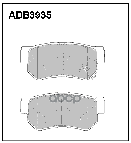 Колодки тормозные задние Kia Sportage II (JE  KM) 04-10 / Hyundai Elantra III  IV  Getz 02-10  Santa ALLIED NIPPON арт. adb3935
