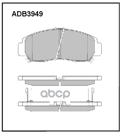 Колодки тормозные передние Nissan Teana (J32) II 08-13  Tiida 12-> / Honda Accord IX  VI  VII  VIII ALLIED NIPPON арт. adb3949
