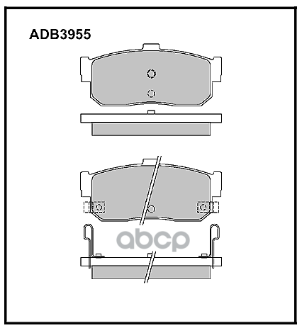 Колодки Тормозные Дисковые | Зад | ALLIED NIPPON арт. ADB3955