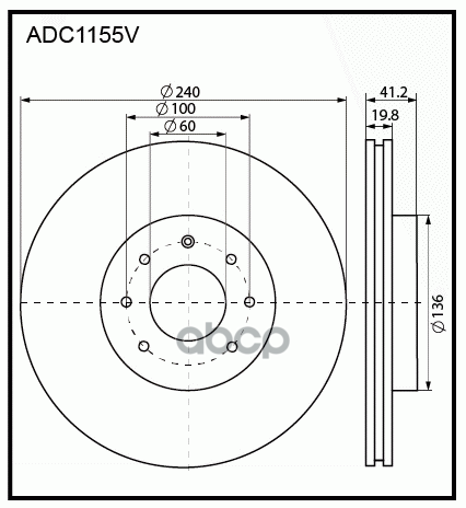 Диск Тормозной ALLIED NIPPON арт. ADC1155V