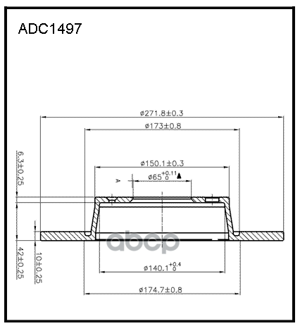 Диск Тормозной | Зад | ALLIED NIPPON арт. ADC1497