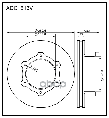 Диски тормозные | перед | ALLIED NIPPON ADC1813V ALLIED NIPPON арт. ADC1813V