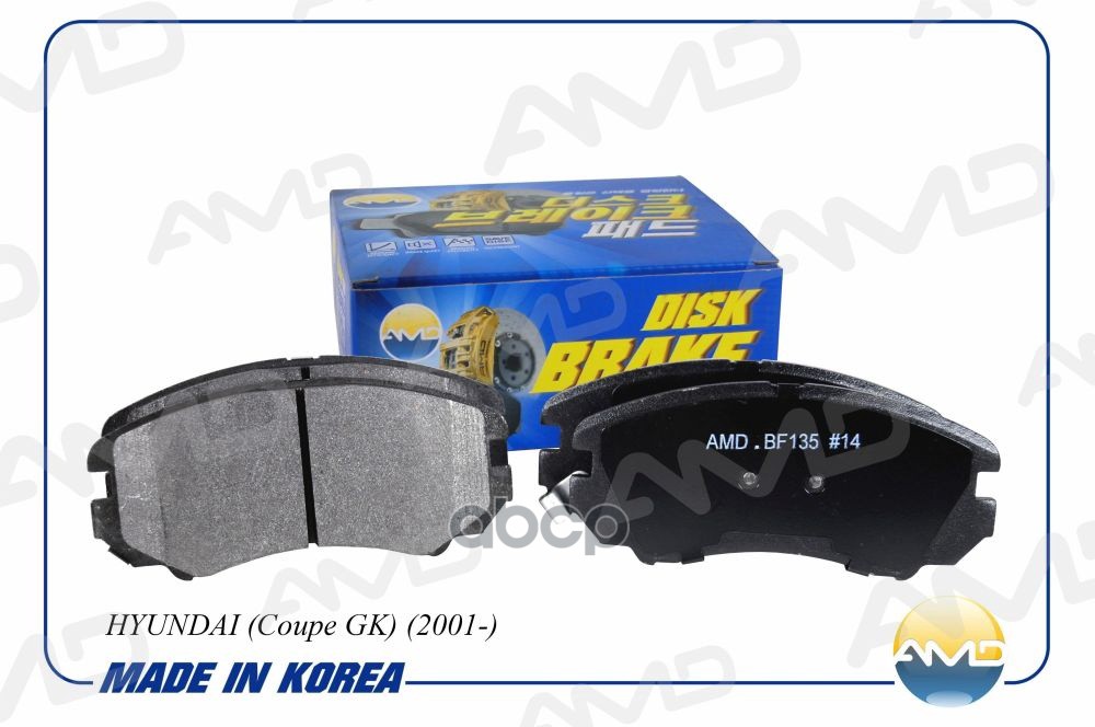 Колодки тормозные дисковые AMDBF135 AMD арт. AMDBF135