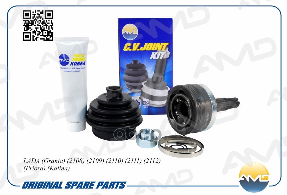 ШРУС наружный (T22/T22) без кольца ABS LADA Granta, 2108, 2109, 2110, 2111, 2112, Priora, Kalina AMDSH262 AMD арт. AMDSH262