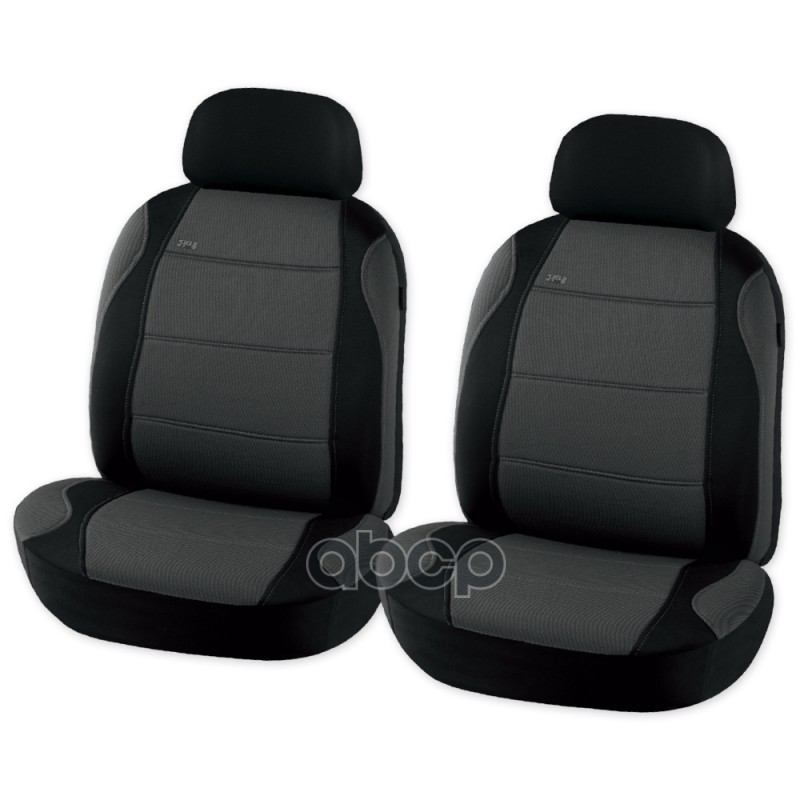 Чехлы на передние сиденья (рубашка) с подголовником, черно-серый жаккард 4 пр. ARNEZI A0508009 ARNEZI арт. A0508009