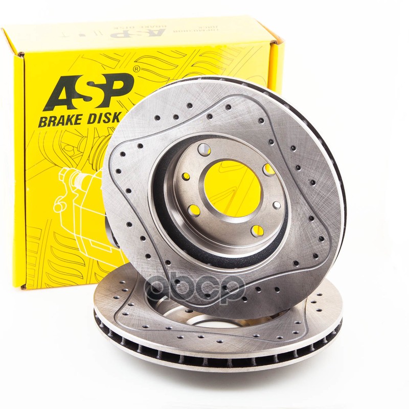 Диск тормозной HYUNDAI SOLARIS/KIA RIO III (256x22x62 2x44) передний вент. (Перф. и проточка) ASP арт. 290217s