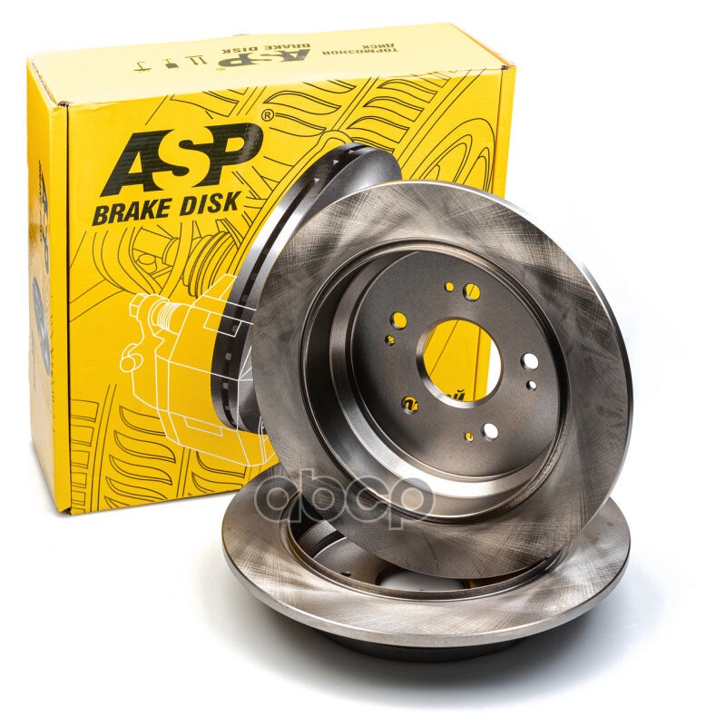 Диск тормозной задний HONDA CR-V III-IV 07> на заднюю ось, не вентилируе ASP 390208 ASP арт. 390208