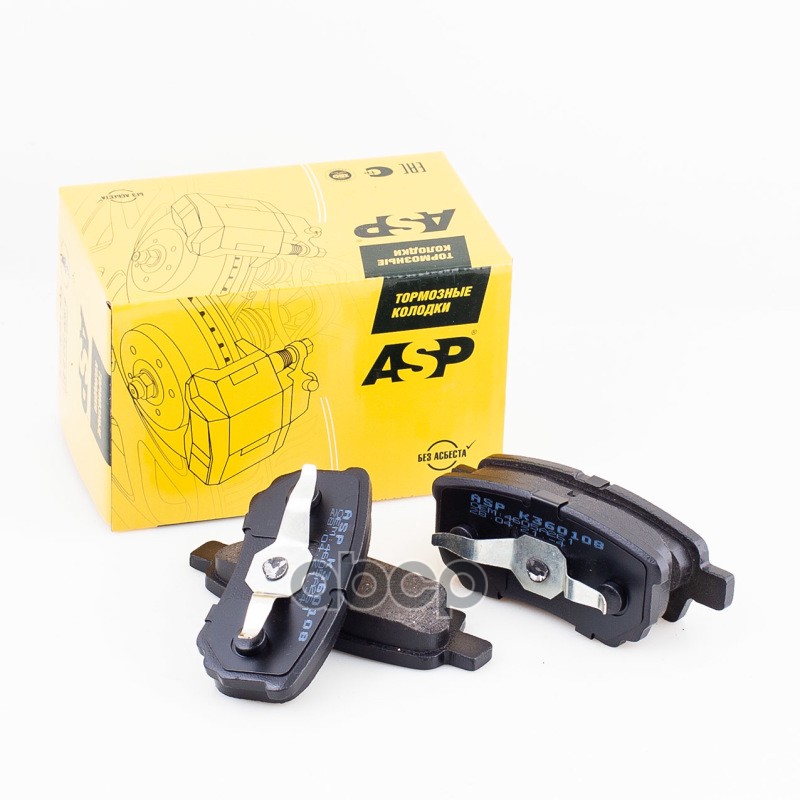 Колодки тормозные задние MITSUBISHI LANCER IX  X (03-)  OUTLANDER I (02-)/CHRYSLER SEBRING III ASP арт. k360108