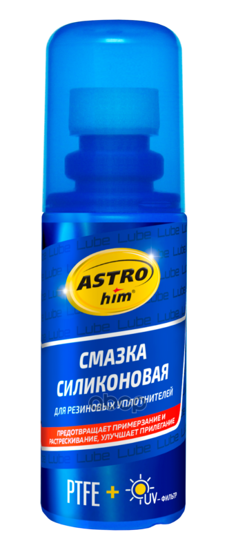 Смазка силиконовая для уплотнителей с PTFE и UV-фильтром, с губкой-аппликатором 100 мл ASTROhim AC4642 ASTROHIM арт. AC4642
