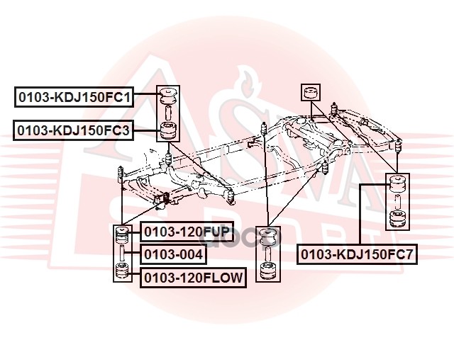 Подушка Подрамника ASVA арт. 0103KDJ150FC1