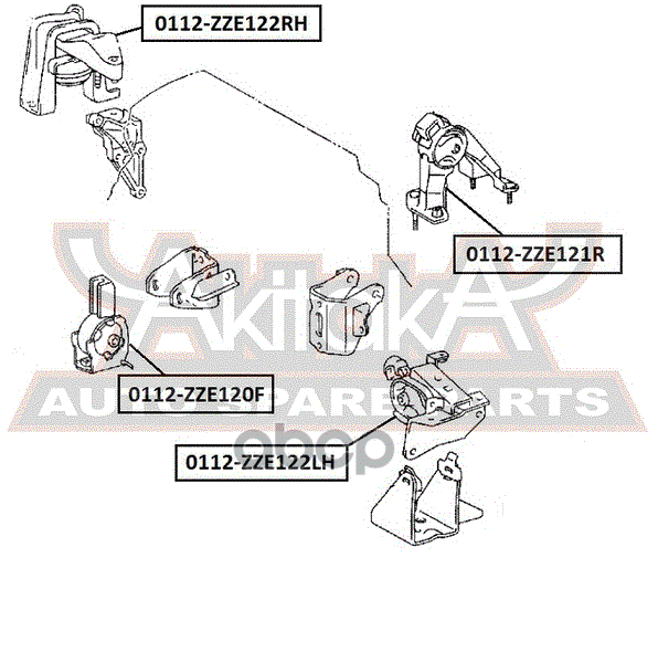 ПОДУШКА ДВИГАТЕЛЯ ЛЕВАЯ ASVA арт. 0112ZZE122LH