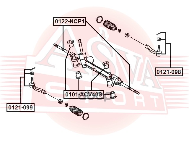 ТЯГА РУЛЕВАЯ ASVA арт. 0122NCP1