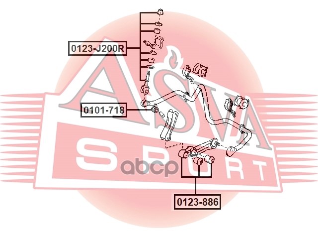 ТЯГА СТАБИЛИЗАТОРА ASVA арт. 0123886