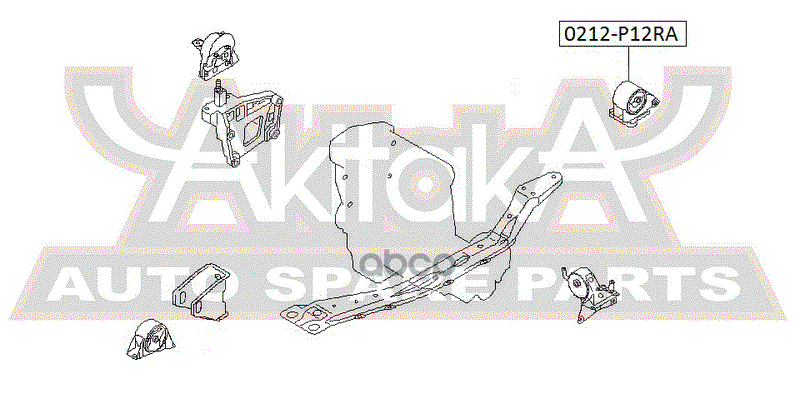 ПОДУШКА ДВИГАТЕЛЯ ЗАДНЯЯ ASVA арт. 0212P12RA