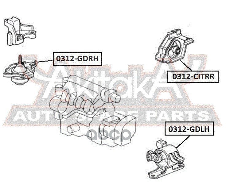 ПОДУШКА ДВИГАТЕЛЯ ЗАДНЯЯ ASVA арт. 0312CITRR