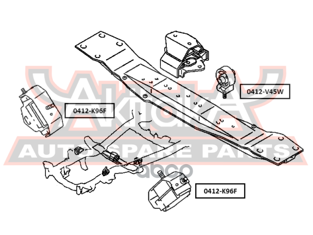 ПОДУШКА ДВИГАТЕЛЯ ASVA арт. 0412V45W