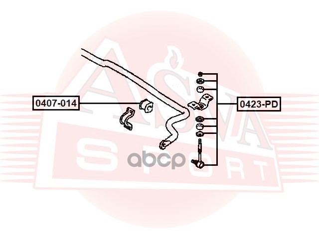 ТЯГА СТАБИЛИЗАТОРА ASVA арт. 0423PD