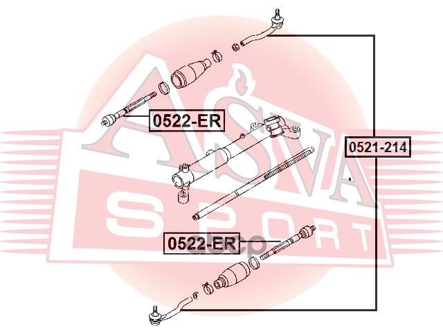 НАКОНЕЧНИК РУЛЕВОЙ ASVA арт. 0521214