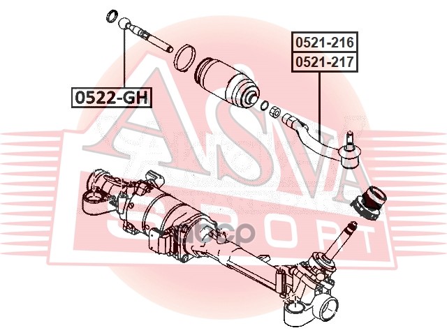 НАКОНЕЧНИК РУЛЕВОЙ ASVA арт. 0521217