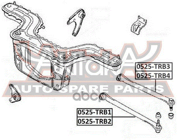 ТЯГА ЗАДНЯЯ ВЕРХНЯЯ ЛЕВАЯ ASVA арт. 0525TRB3