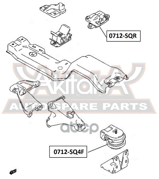 Подушка Двигателя Передняя Suzuki Suzuki Grand Vitara/Escudo Sq416/Sq420/Sq625 1998-2006 ASVA арт. 0712-sq4f