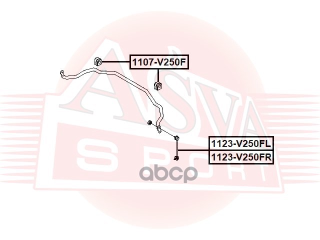 ТЯГА СТАБИЛИЗАТОРА ASVA арт. 1123V250FL