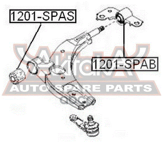 САЙЛЕНТБЛОК ПЕРЕДНЕГО РЫЧАГА ЗАДНИЙ БЕЗ КРОНШТЕЙНА ASVA арт. 1201SPAB