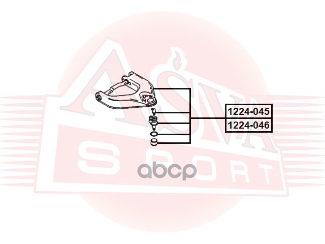 Рычаг передний верхний правый ASVA арт. 1224045