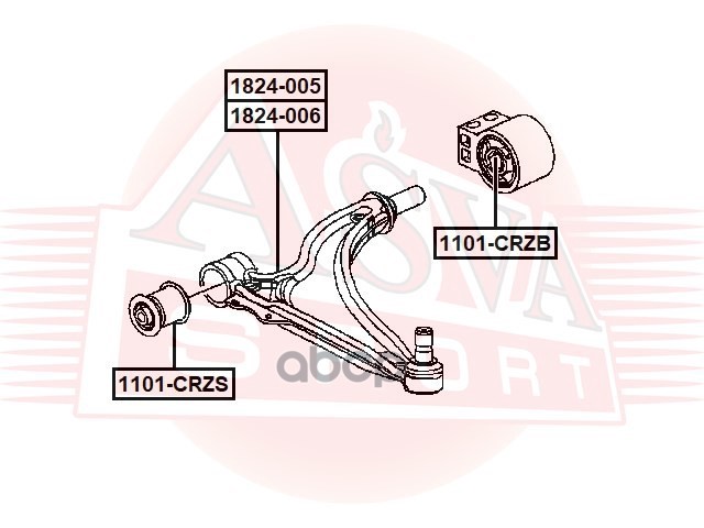 Рычаг передний левый ASVA арт. 1824006