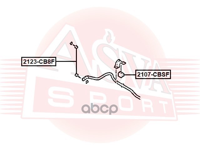 ВТУЛКА ПЕРЕДНЕГО СТАБИЛИЗАТОРА FORD KUGA CBS 2013</FORD FOCUS CB8 2011< ASVA арт. 2107CBSF