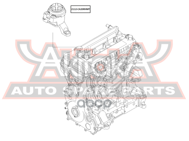 ПОДУШКА ДВИГАТЕЛЯ ПРАВАЯ ASVA арт. 2112CA20RHMT