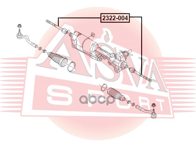 Тяга рулевая VOLKSWAGEN A6/TAUREG/BENTLEY/PORSCHE ASVA арт. 2322-004
