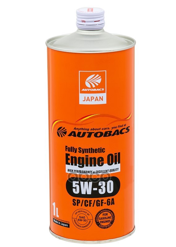 AUTOBACS Sae 5W30 1L 5W-30 Engine Oil Api Sp/Cf Ilsac Gf-6A Fully Synthetic Моторное Масло Синтетическое