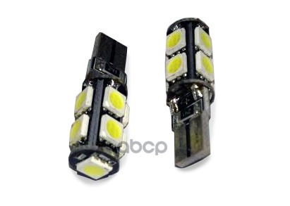 Лампа Светодиодная T10 C011/Белый/ (W2.1x9.5d)Canbus 9Smd 5050,Блистер 2 Шт.(Белый) Avs A78438s AVS арт. A78438S