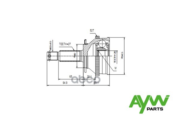 Шрус AYWIparts арт. AW1510020A