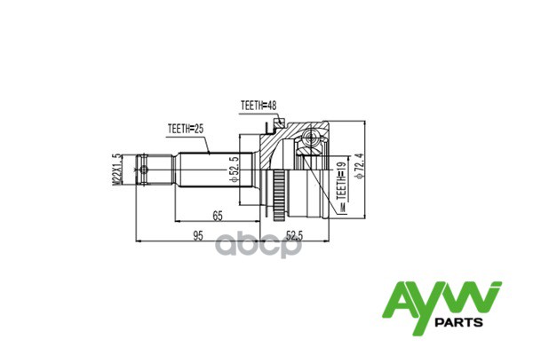 Шрус AYWIparts арт. AW1510090A