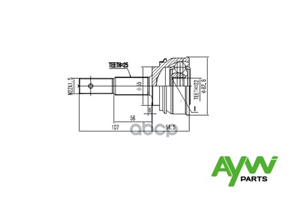 Шрус AYWIparts арт. AW1510095A